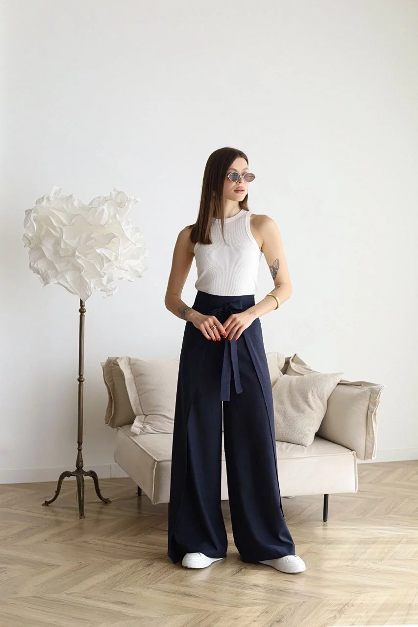 Leanna - Leinenhose mit weitem Bein