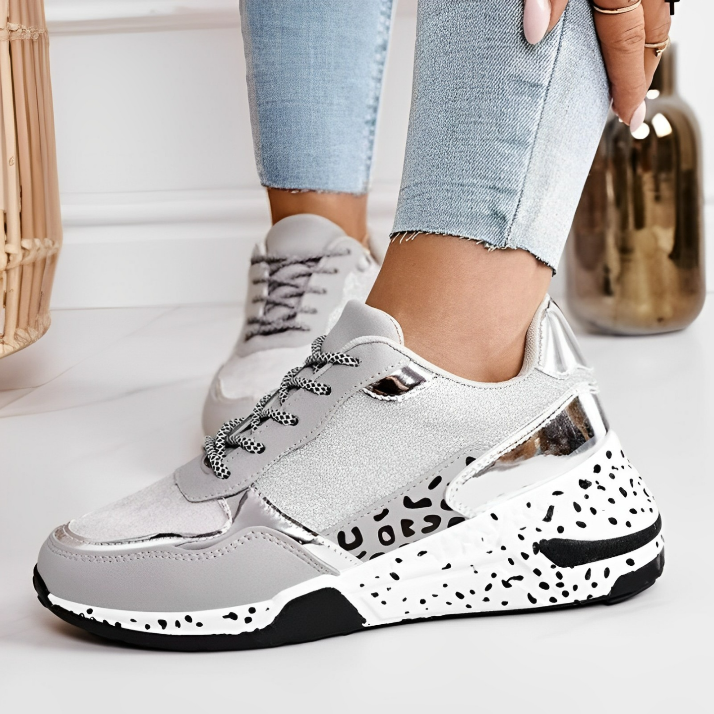 Leichte, atmungsaktive Sportschuhe mit gepolsterter Sohle | Ideal für Frühling und Sommer