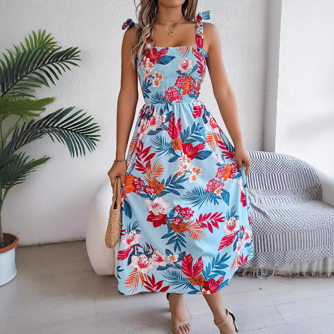Elegantes Ärmelloses Korsettkleid mit Blumenmuster | Ideal für den Sommer