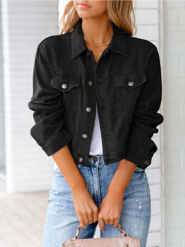 Jeansjacke in lockerer Passform mit Brusttaschen und Knopfleiste | Ideal für Frühjahr/Herbst