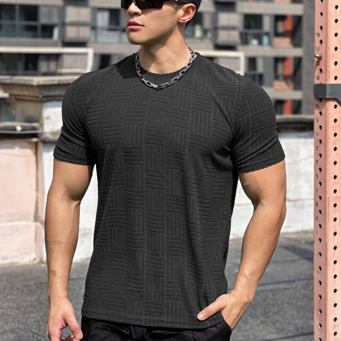Herren Halbengeschnittenes Fitness-T-Shirt – Ideal für den Sommer