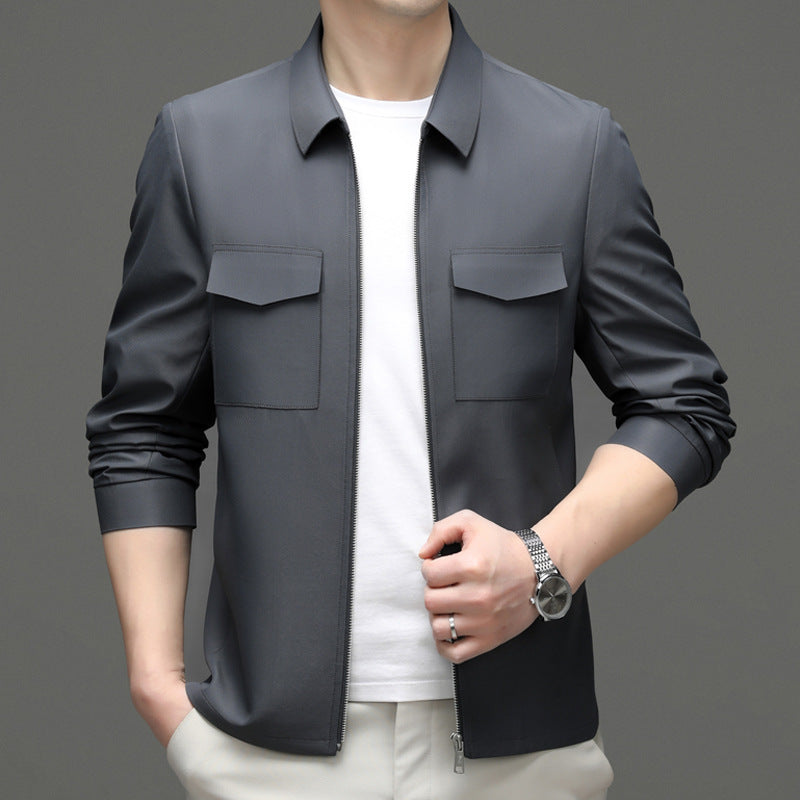 Herren Leichte Reversjacke mit Schlitztaschen | Ideal für Frühling & Herbst