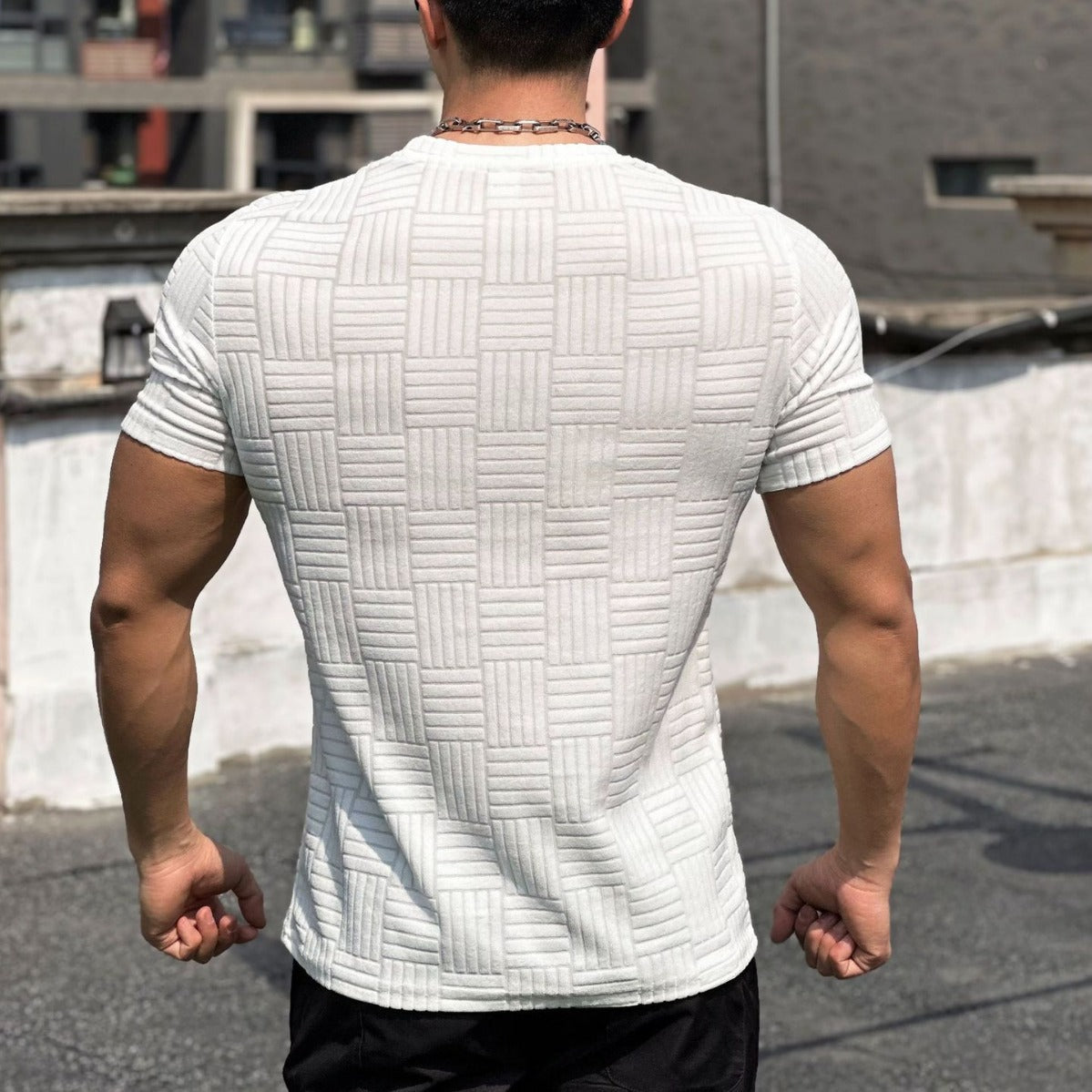 Herren Halbengeschnittenes Fitness-T-Shirt – Ideal für den Sommer