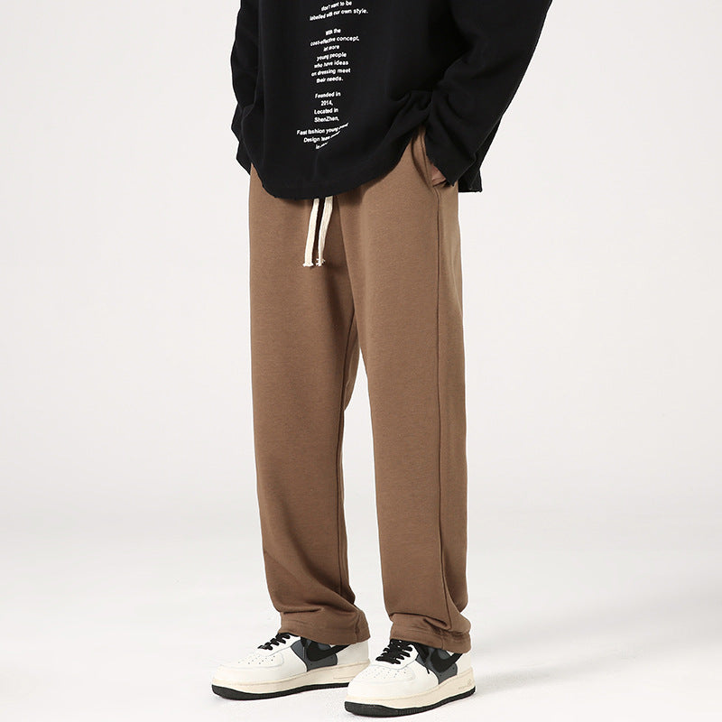 Herren Baumwollhose mit Lockerer Passform, Mittlere Taille – Ideal für Frühling und Herbst