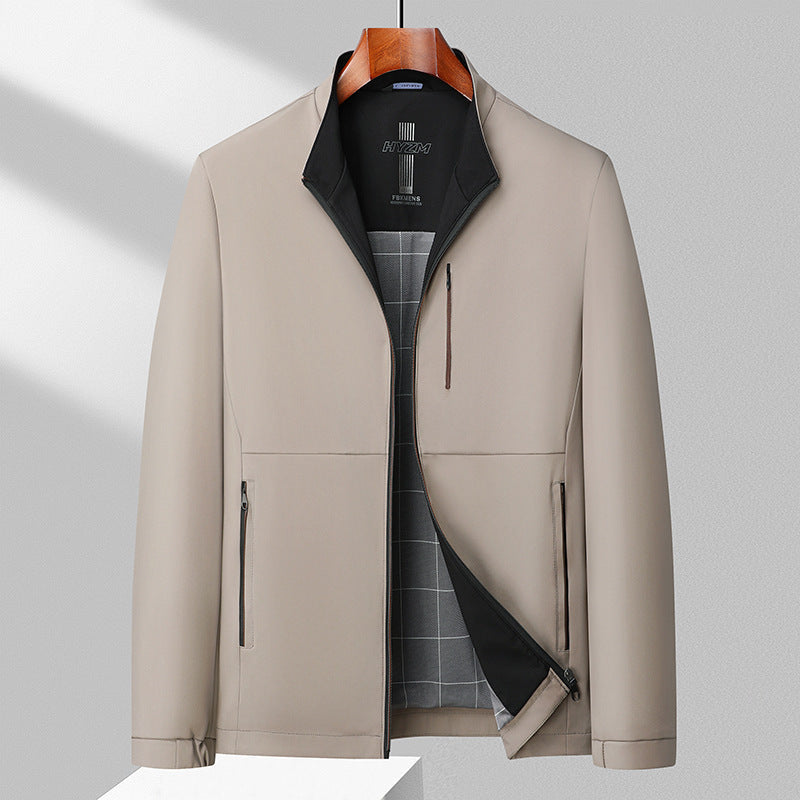 Herren Leichte Kapuzenjacke aus Polyester mit Seitentaschen | Ideal für Frühling & Herbst