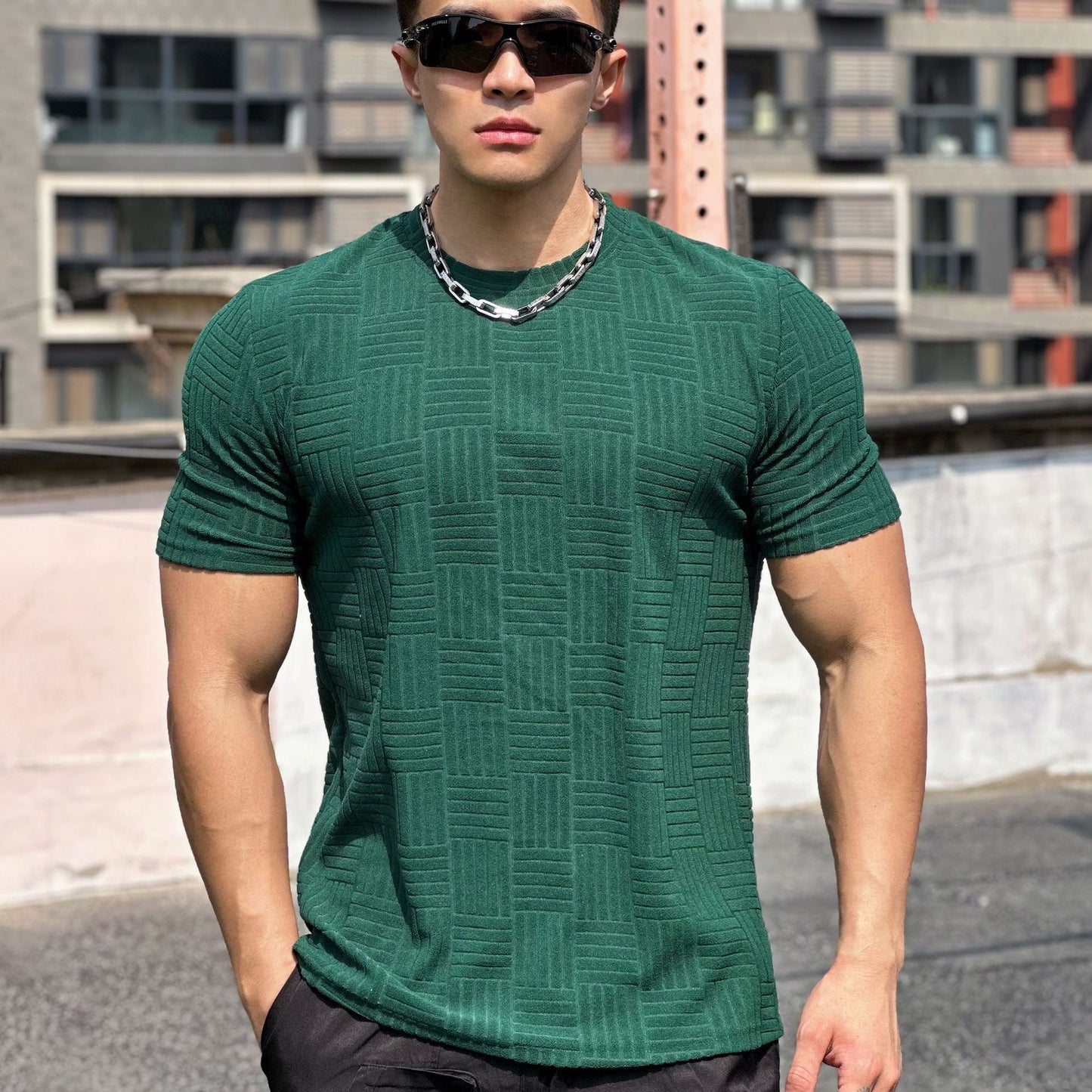 Herren Halbengeschnittenes Fitness-T-Shirt – Ideal für den Sommer