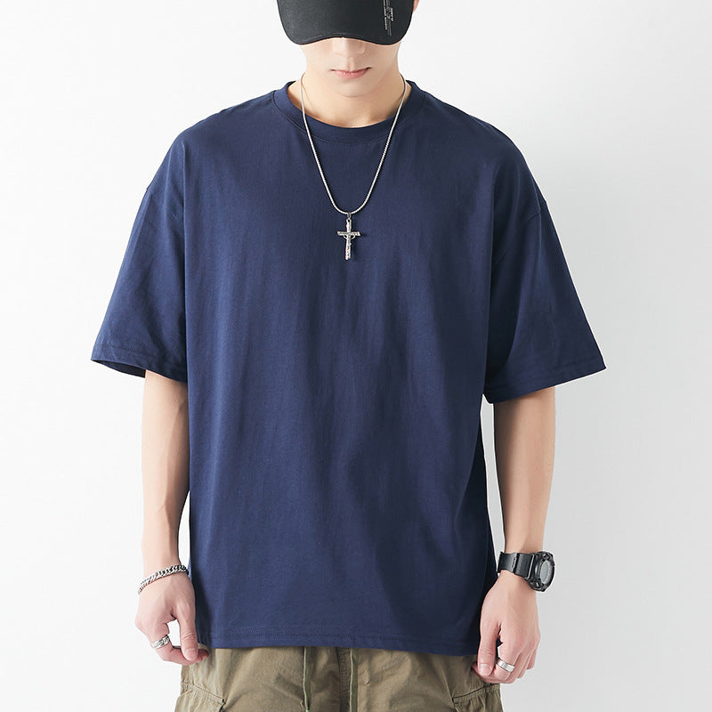 Schweres Kurzarm-Baumwoll-T-Shirt – Ideal für den Sommer