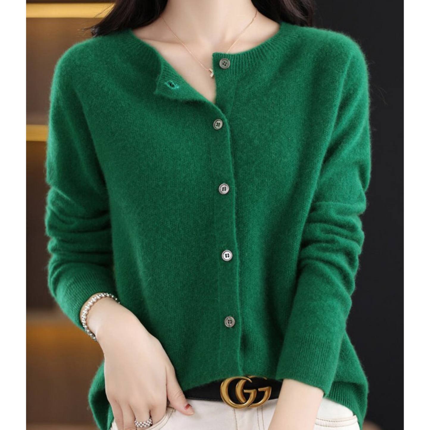 Weiche Strickjacke mit Rundhalsausschnitt | Ideal für Herbst und Winter