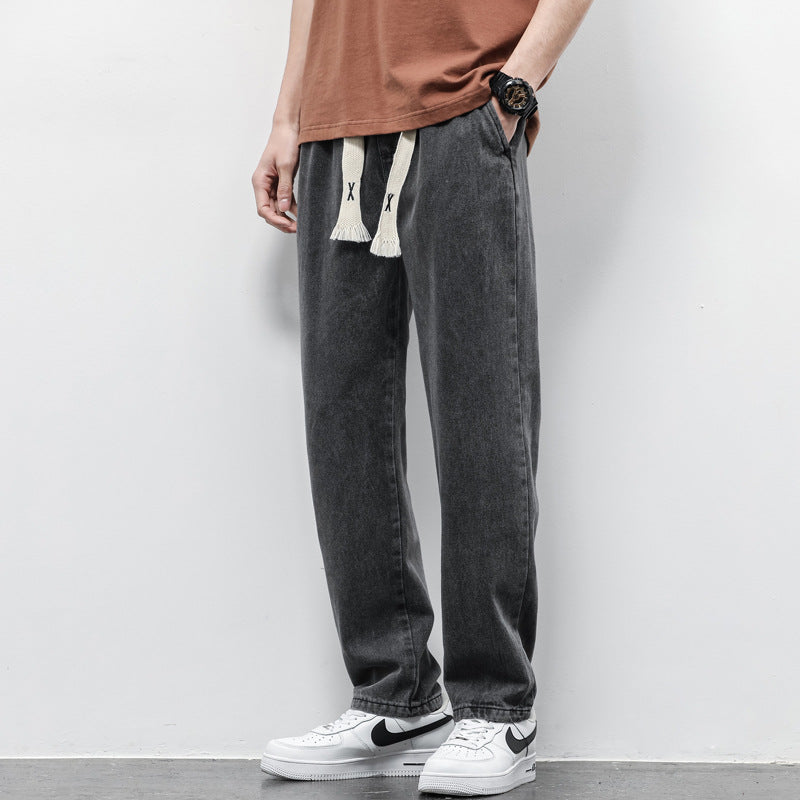 Herren Jeans Lockerer Gerade Schnitt Lange Hose - Ideal für Frühling, Sommer und Herbst