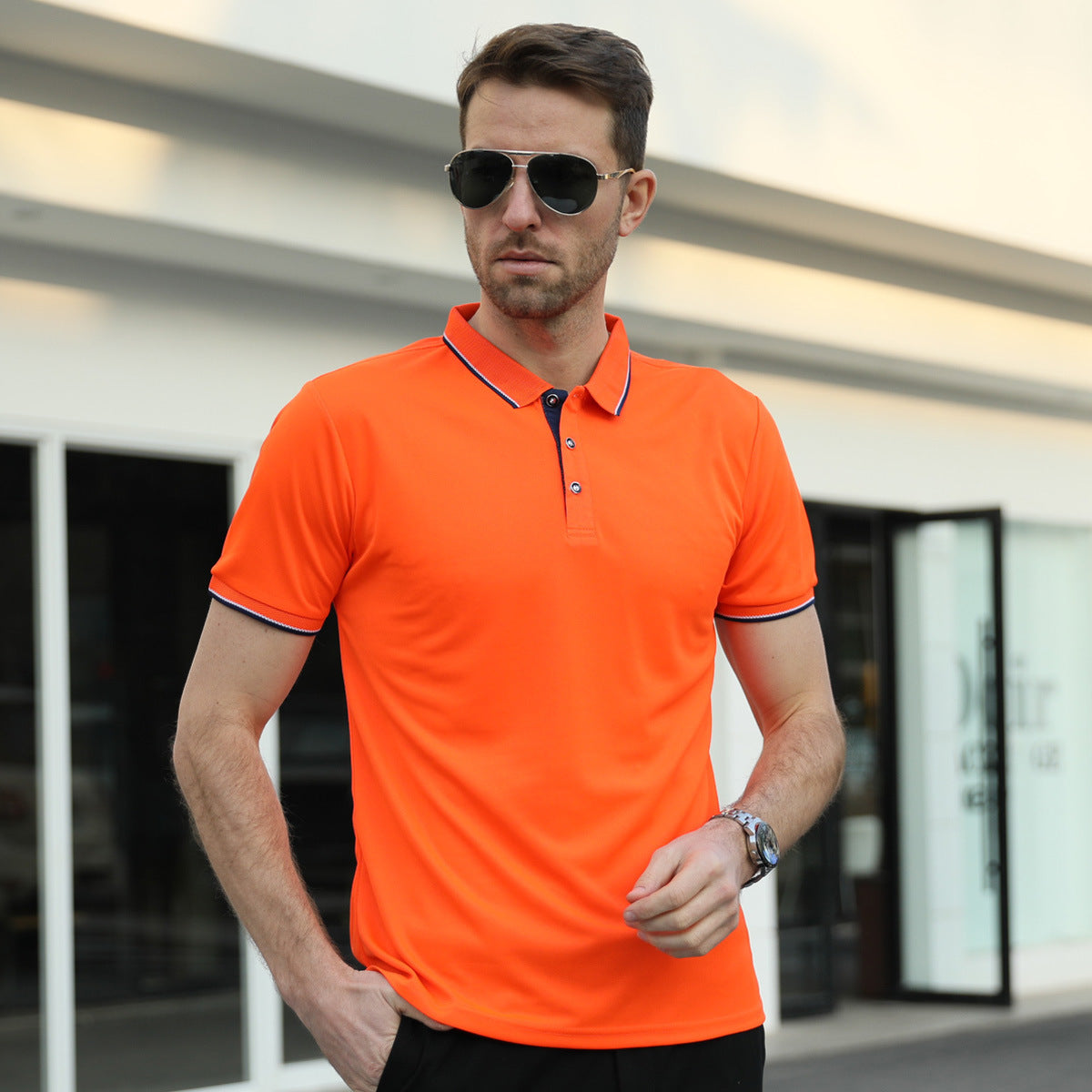 Herren Leichtes Polohemd mit Reverskragen Kurzarm | Ideal für den Sommer