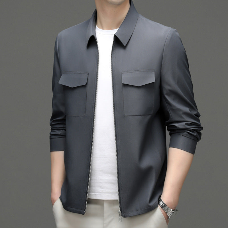 Herren Leichte Reversjacke mit Schlitztaschen | Ideal für Frühling & Herbst
