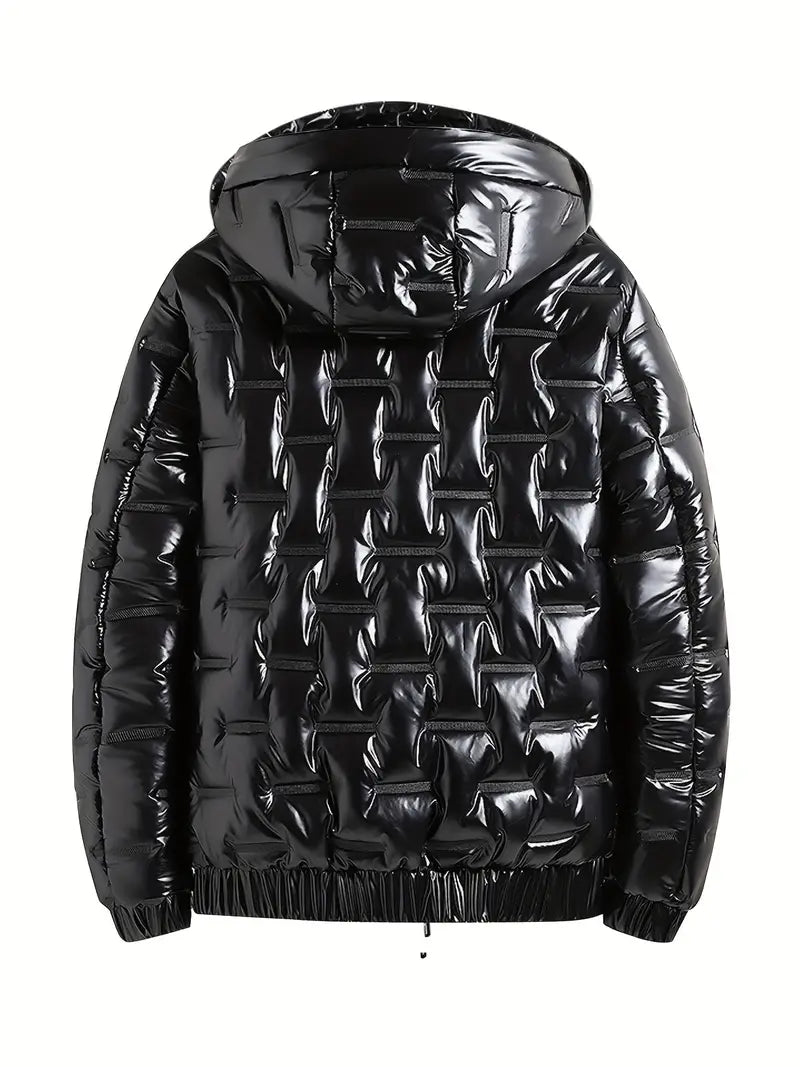 Herren Pufferjacke mit Kapuze – Warm & Wasserabweisend I Ideal für Winter
