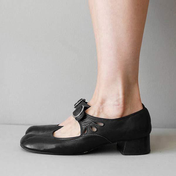 Leder-Keilabsatzsandalen mit verstellbarer Schnalle | Ideal für den Sommer
