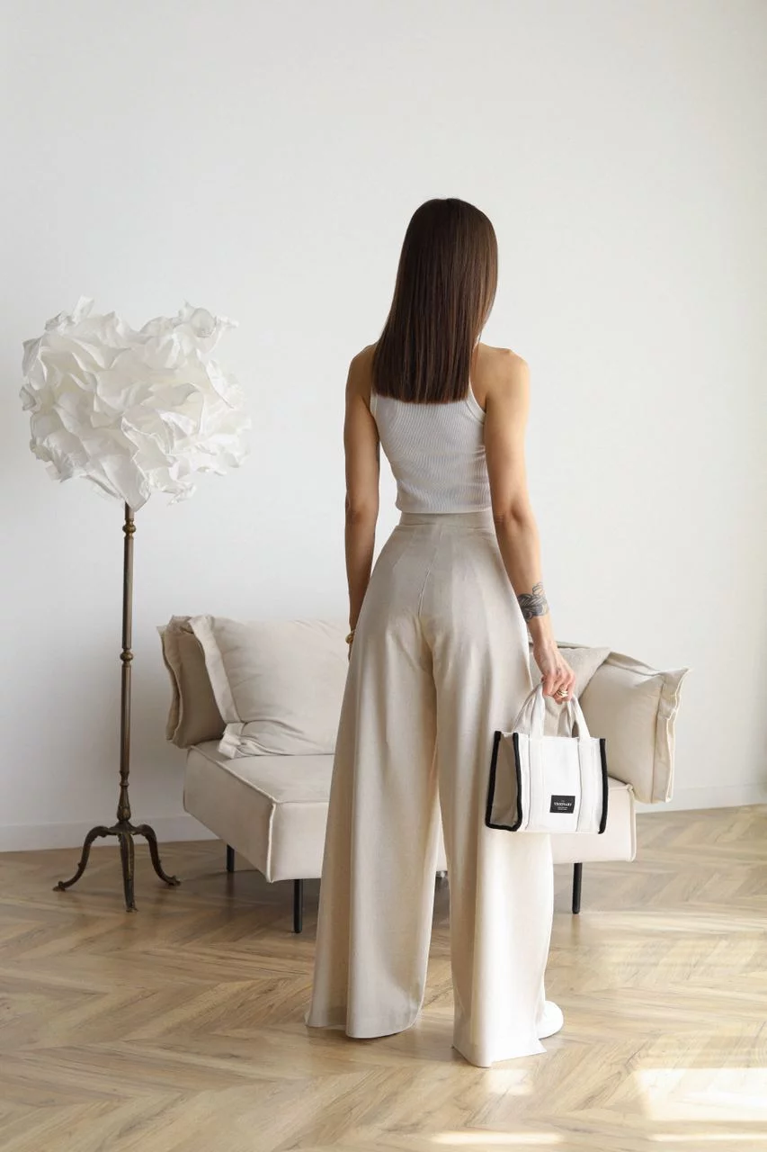 Leanna - Leinenhose mit weitem Bein