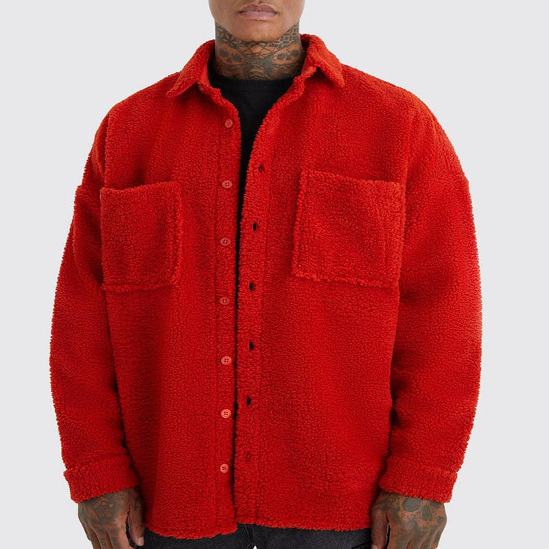 Herren Locker Geschnittene Gewebte Strickjacke mit Polokragen | Ideal für Herbst & Frühling