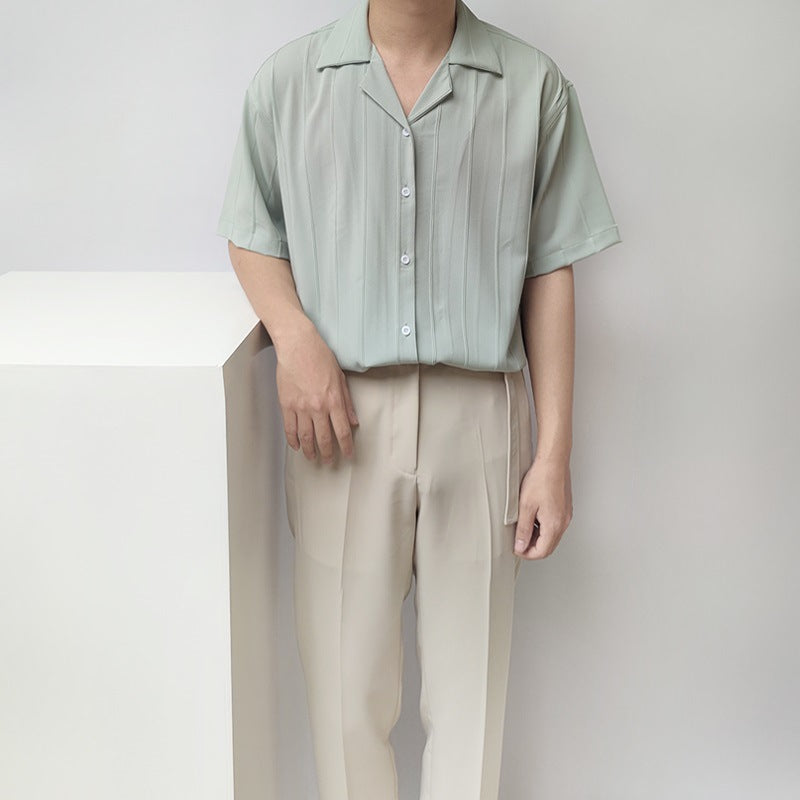 Locker geschnittenes Halbarm-Cardigan-Hemd – Ideal für den Sommer