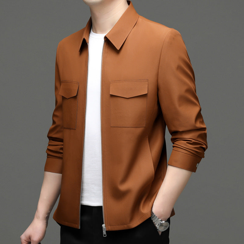 Herren Leichte Reversjacke mit Schlitztaschen | Ideal für Frühling & Herbst