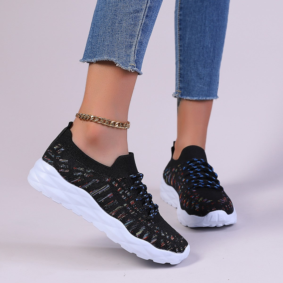 Mesh-Schnür-Ballerinas | Ideal für Sommer, Frühling und Herbst