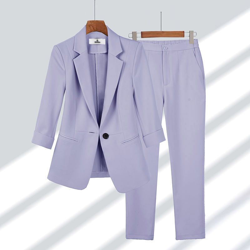 Damen Zweiteiler mit Blazer & Hose – Langarm Anzugset I Ideal für Frühling & Herbst