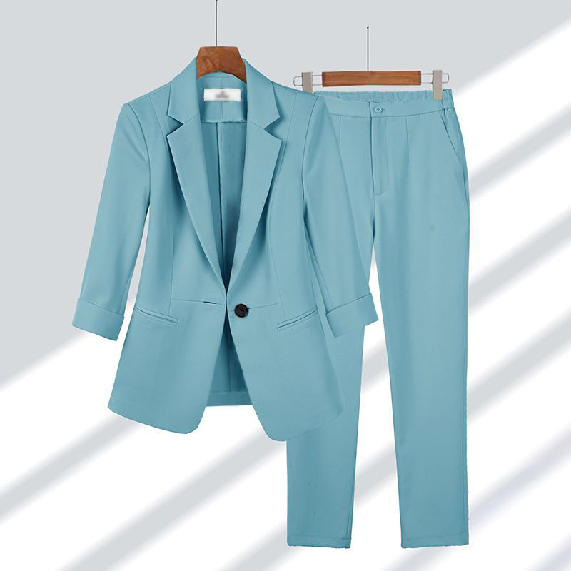 Damen Zweiteiler mit Blazer & Hose – Langarm Anzugset I Ideal für Frühling & Herbst