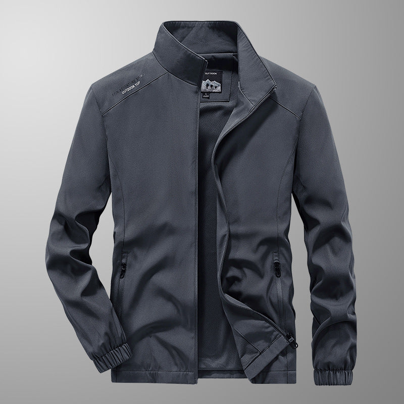 Herren-Locker-Sitzende Baumwollmischung Jacke | Ideal für Frühling & Herbst