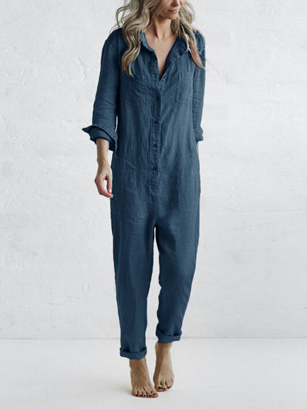 Lockerer Jumpsuit mit weitem Schnitt | Ideal für den Sommer