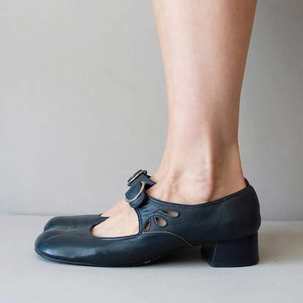 Leder-Keilabsatzsandalen mit verstellbarer Schnalle | Ideal für den Sommer