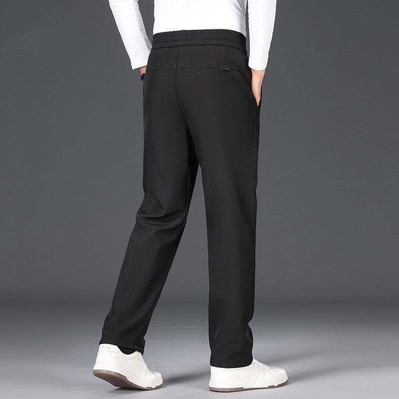 Herren Fleece-gefütterte Business-Anzughose – Ideal für den Winter