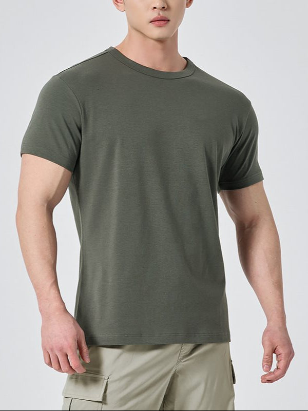 Herren Sportliches Rundhals-T-Shirt mit kurzen Ärmeln – Ideal für den Sommer