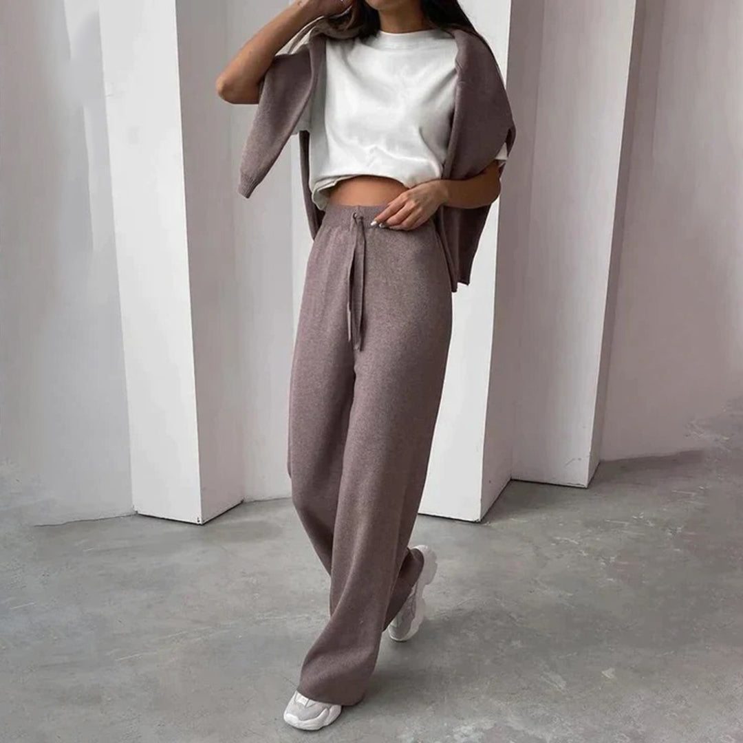 Strickpullover- und Hosen-Set | Ideal für den Winter