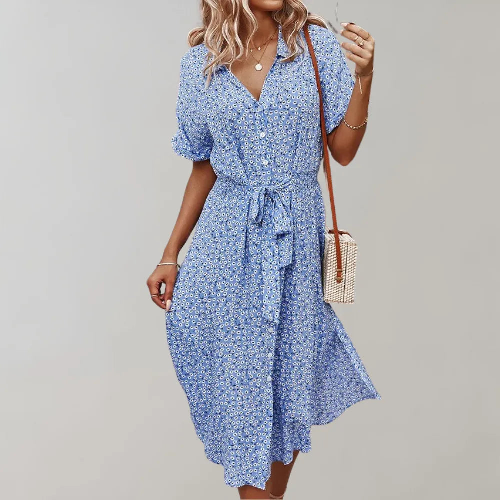 Leichtes Midi-Kleid mit fließender Passform | Ideal für Frühling und Sommer