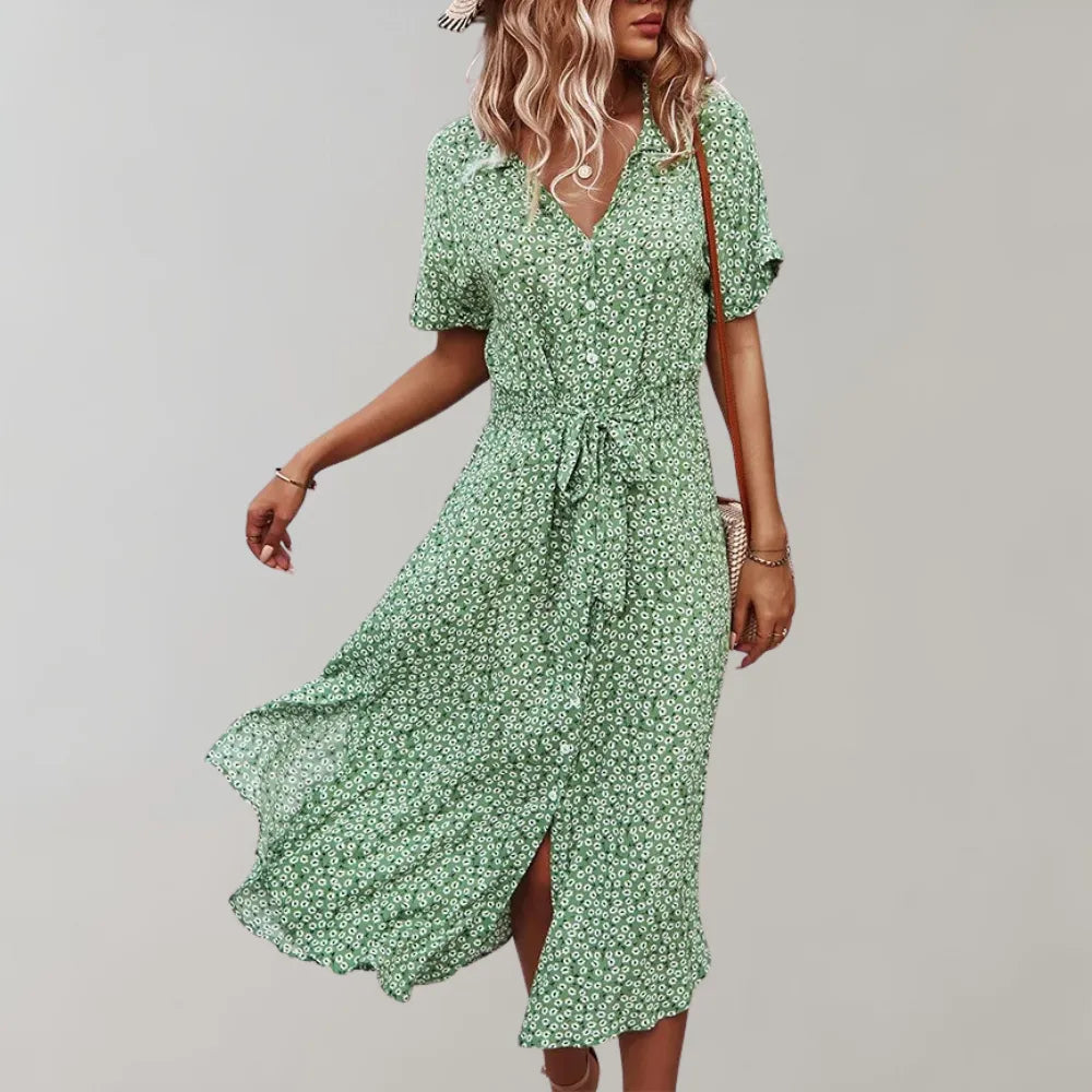 Leichtes Midi-Kleid mit fließender Passform | Ideal für Frühling und Sommer