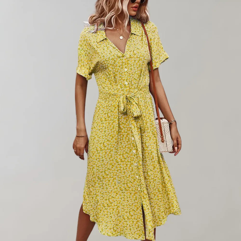 Leichtes Midi-Kleid mit fließender Passform | Ideal für Frühling und Sommer
