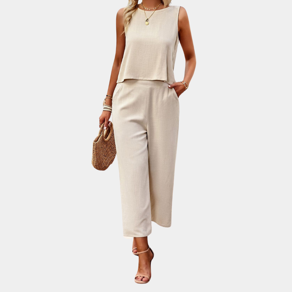 Zweiteiliges Damen Set Top & Hose - Ideaal für Frühling und Sommer