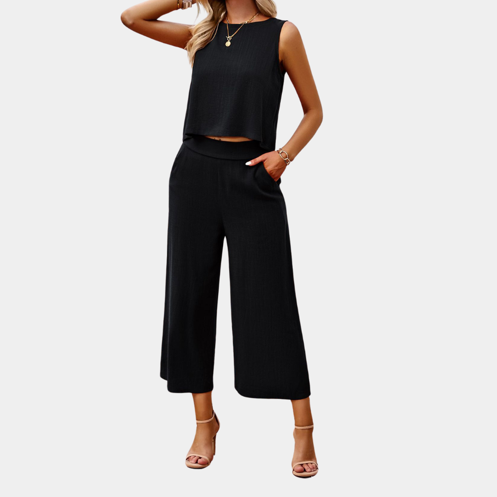 Zweiteiliges Damen Set Top & Hose - Ideaal für Frühling und Sommer