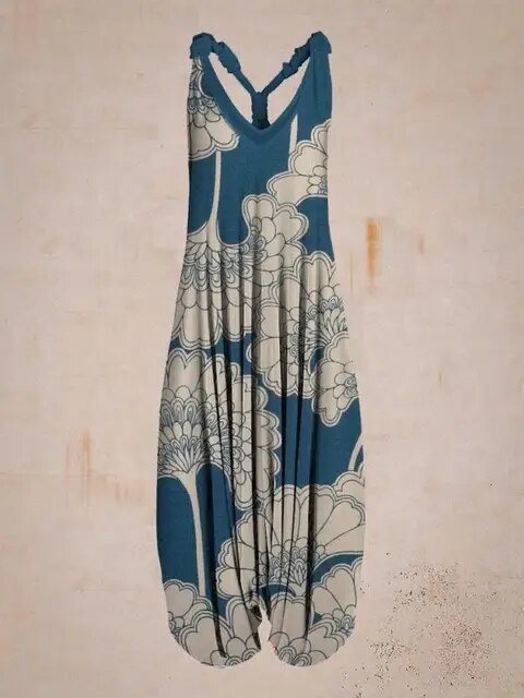 Boho Jumpsuit mit Verstellbaren Trägern – Ideal für den Sommer