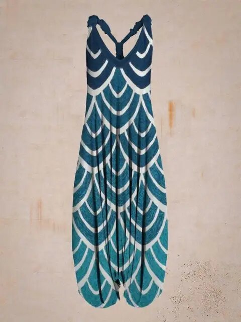 Boho Jumpsuit mit Verstellbaren Trägern – Ideal für den Sommer