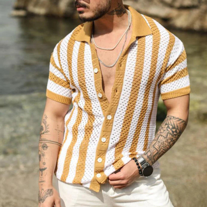 Atmungsaktives Strickhemd für Herren – Ideal für Sommer