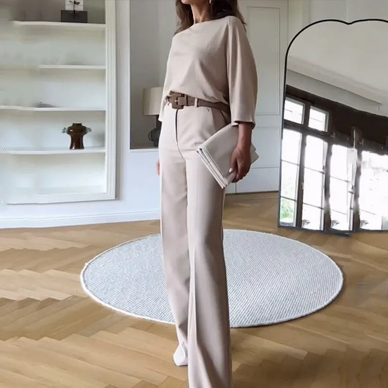 Elegantes Top und Hose Set - Ideal für Frühling und Herbst