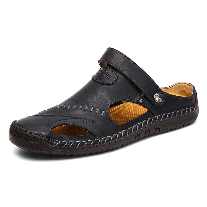 Handgenähte Herrensandalen aus Leder mit atmungsaktivem Design I Ideal für den Sommer
