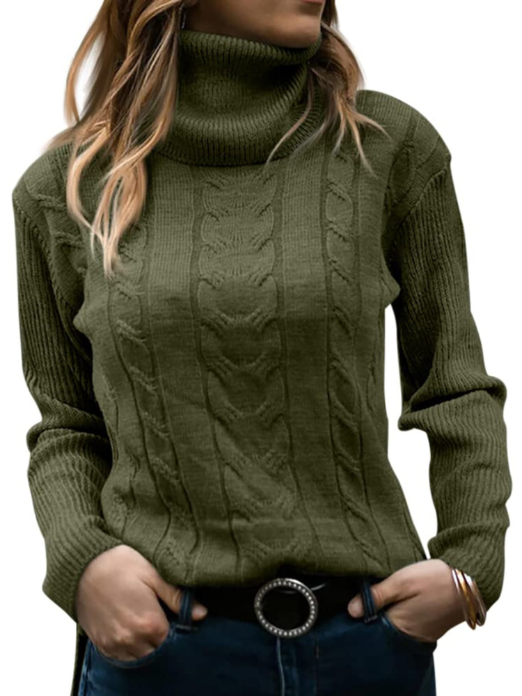 Damen-Rollkragenpullover aus Strick mit schmeichelnder Passform I Ideal für Herbst und Winter