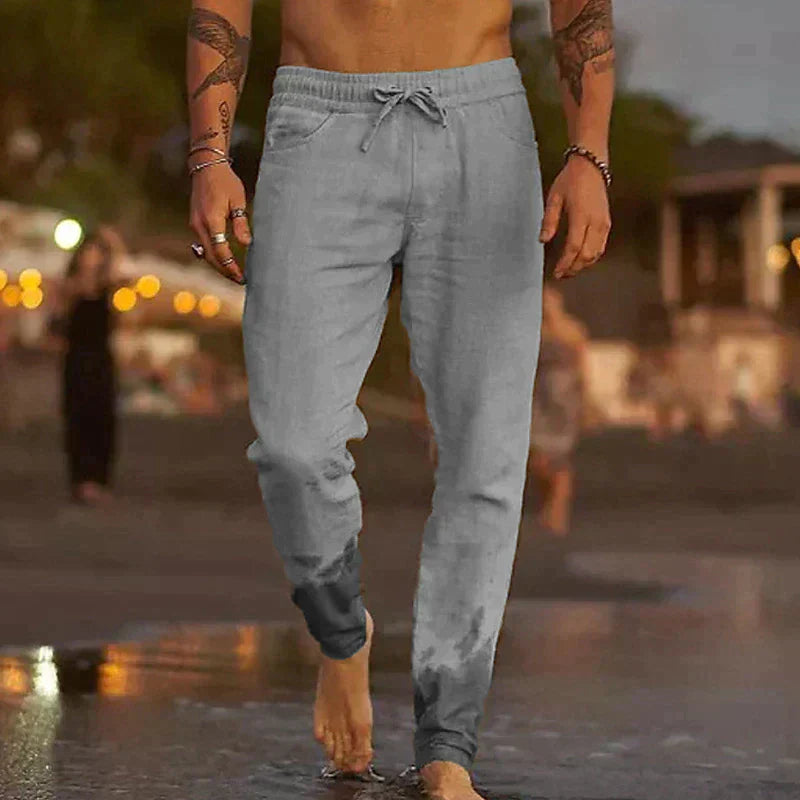 Herren Leichte Leinenhose mit Bequemer Passform I Ideal für den Sommer