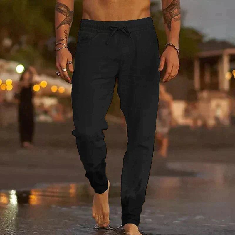 Herren Leichte Leinenhose mit Bequemer Passform I Ideal für den Sommer