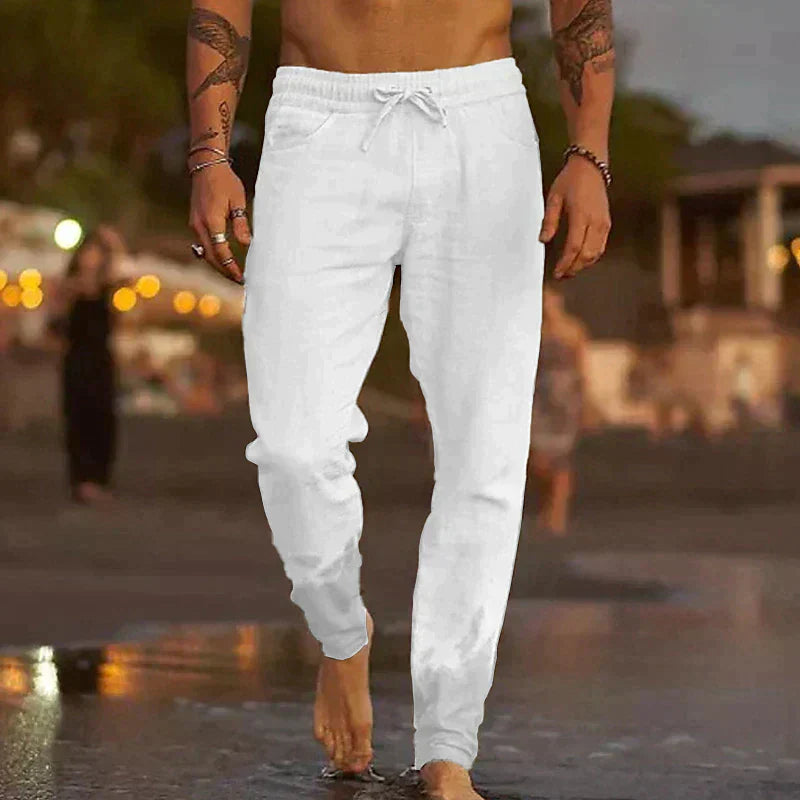 Herren Leichte Leinenhose mit Bequemer Passform I Ideal für den Sommer