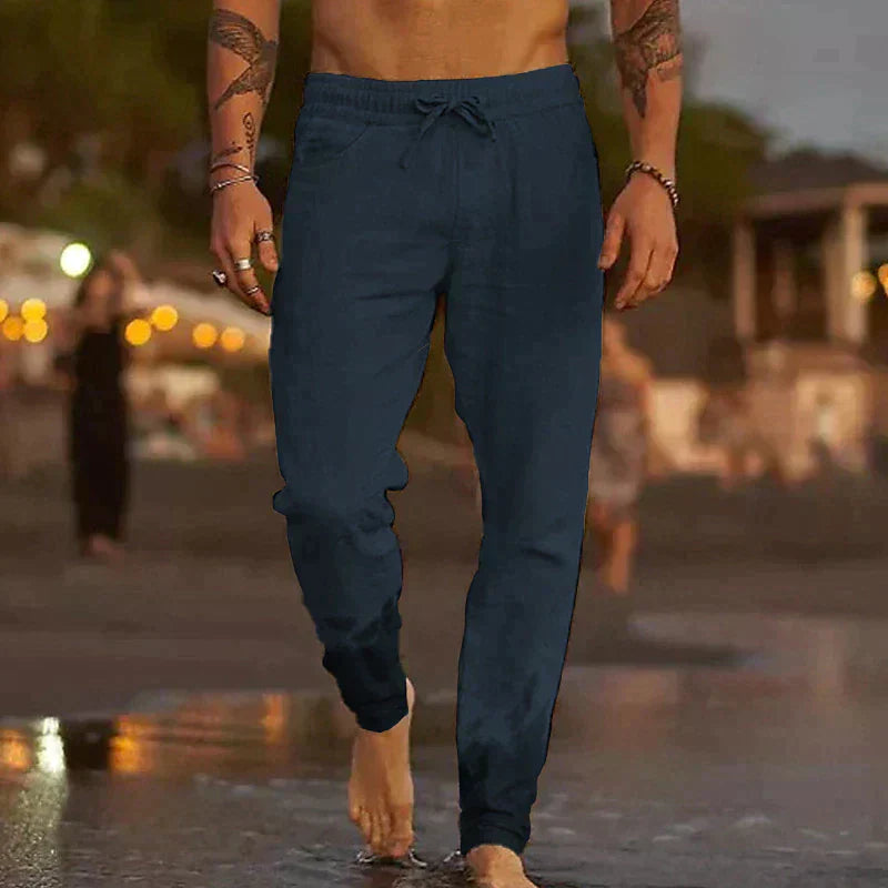 Herren Leichte Leinenhose mit Bequemer Passform I Ideal für den Sommer