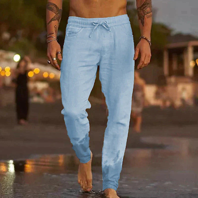Herren Leichte Leinenhose mit Bequemer Passform I Ideal für den Sommer
