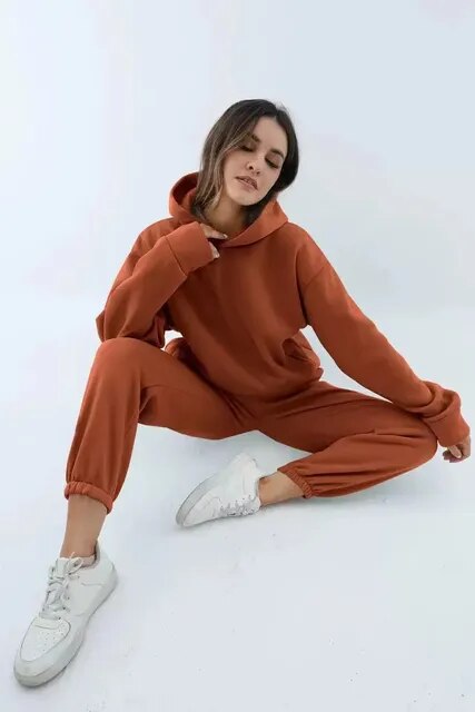 Warmer Hoodie- & Jogginghosen-Set für Damen | Ideal für den Winter