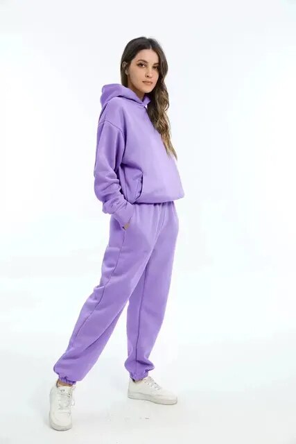 Warmer Hoodie- & Jogginghosen-Set für Damen | Ideal für den Winter