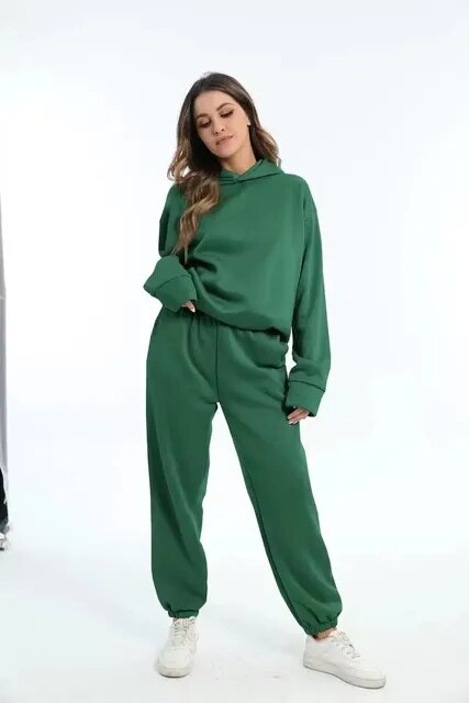 Warmer Hoodie- & Jogginghosen-Set für Damen | Ideal für den Winter