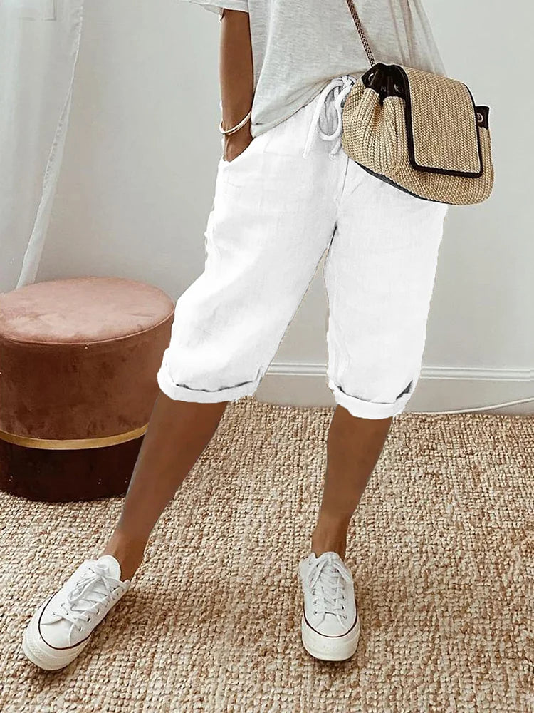 Damen Baumwoll Shorts mit Elastikbund – Ideal für Sommer